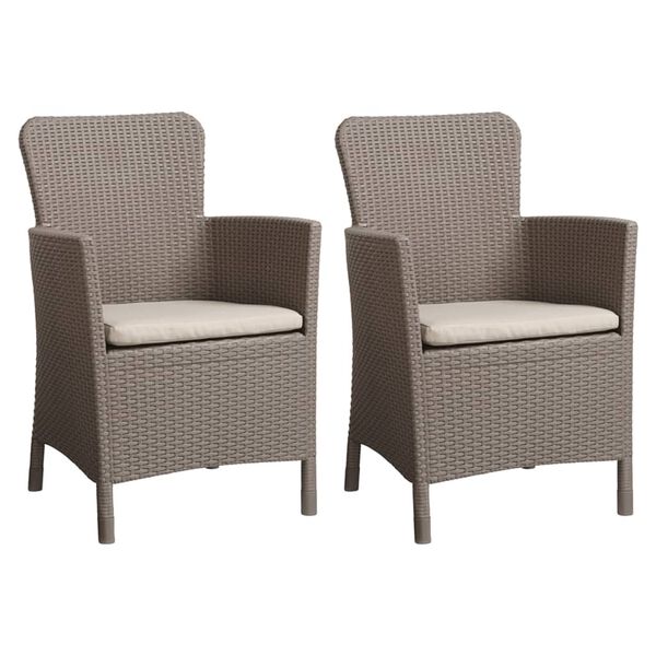 Allibert Chaises d'ext&eacute;rieur 2 pcs Miami Cappuccino
