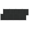 vidaXL Panneau de cl&ocirc;ture 8 pc 1405 x 186,5 cm WPC et Aluminium Noir