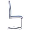 vidaXL Chaises &agrave; manger cantilever lot de 4 bleu tissu