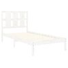 vidaXL Cadre de lit sans matelas blanc 90x200 cm bois de pin massif