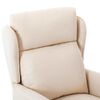 vidaXL Fauteuil inclinable Cr&egrave;me 66.5 x 94 x 101.5 cm Polyester