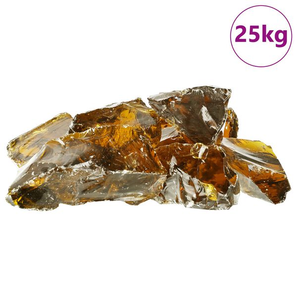 vidaXL Pierres de Jardin Marron 12 cm Verre