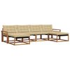 vidaXL Ensemble de canap&eacute;s d'ext&eacute;rieur 6 pcs Naturel et Beige