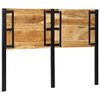 vidaXL T&ecirc;te de lit 140 cm bois massif d'acacia et fer