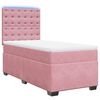vidaXL Sommier &agrave; lattes de lit avec matelas Rose 90x190 cm Velours