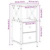 vidaXL Table de chevet ch&ecirc;ne artisanal 34x35,5x70 cm bois d'ing&eacute;nierie