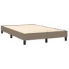 vidaXL Sommier &agrave; lattes de lit avec matelas LED Taupe 120x200 cm Tissu