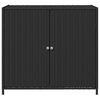vidaXL Armoire de rangement de jardin noir 83x45x76 cm r&eacute;sine tress&eacute;e