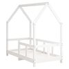 vidaXL Cadre de lit pour enfant blanc 70x140 cm bois de pin massif
