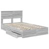 vidaXL Lit de Rangement Gris Sonoma 135 x 190 cm Bois d'ingénierie