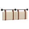 vidaXL T&ecirc;te de lit suspendue Uni Cr&egrave;me 130 x 55 x 5 cm PU antique