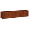 vidaXL Jardini&egrave;re rouill&eacute; 200x40x40 cm acier inoxydable