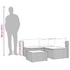 vidaXL Salon de jardin 4 pcs avec coussins Gris Résine tressée