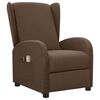 vidaXL Fauteuil &eacute;lectrique de massage Marron Tissu