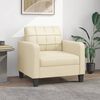 vidaXL Fauteuil Crème 60 cm Similicuir