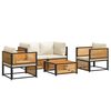 vidaXL Salon de jardin avec coussins 5 pcs Bois d'acacia solide