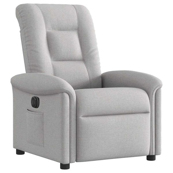 vidaXL Fauteuil inclinable &eacute;lectrique gris nuage tissu