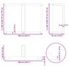 vidaXL Pieds de table &agrave; manger en T, 2 pi&egrave;ces, noir, 100 x 35 x (72-73) cm, acier