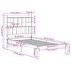 vidaXL Lit biblioth&egrave;que sans matelas blanc 75x190cm bois de pin massif
