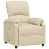 vidaXL Fauteuil inclinable Cr&egrave;me Tissu
