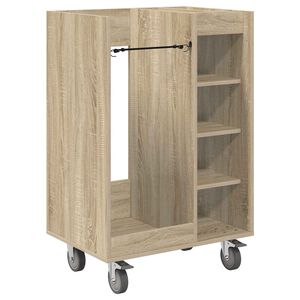 vidaXL Armoire de Golf avec roue Uni Ch&ecirc;ne Sonoma 65 x 45 x 98 cm