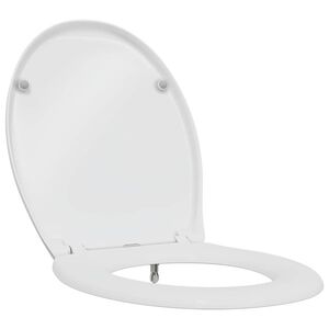 vidaXL Si&egrave;ge de toilette Blanc 44,8 x 37,3 x 4,2 cm Duroplast