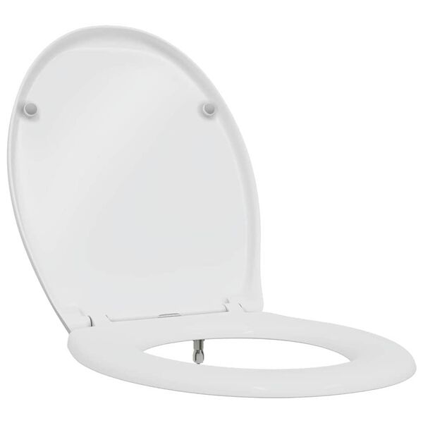 vidaXL Si&egrave;ge de toilette Blanc 44,8 x 37,3 x 4,2 cm Duroplast