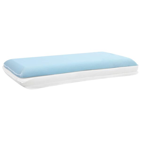 vidaXL Coussin de sommeil Uni Blanc 70 x 40 x 14 cm Mousse de Gel