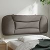 vidaXL Coussin de t&ecirc;te de lit Hvar taupe 100 cm tissu