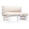 vidaXL Canap&eacute; de jardin palette avec coussins sable Pin&egrave;de