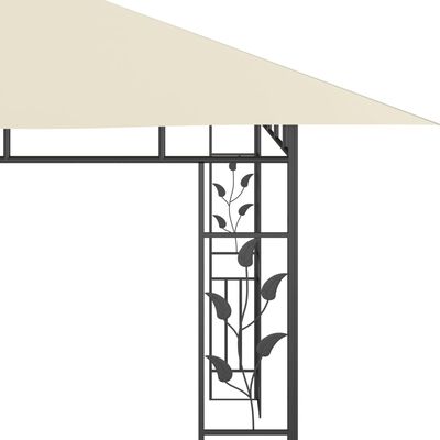 vidaXL Belvédère avec moustiquaire 4x3x2,73 m Crème 180 g/m²