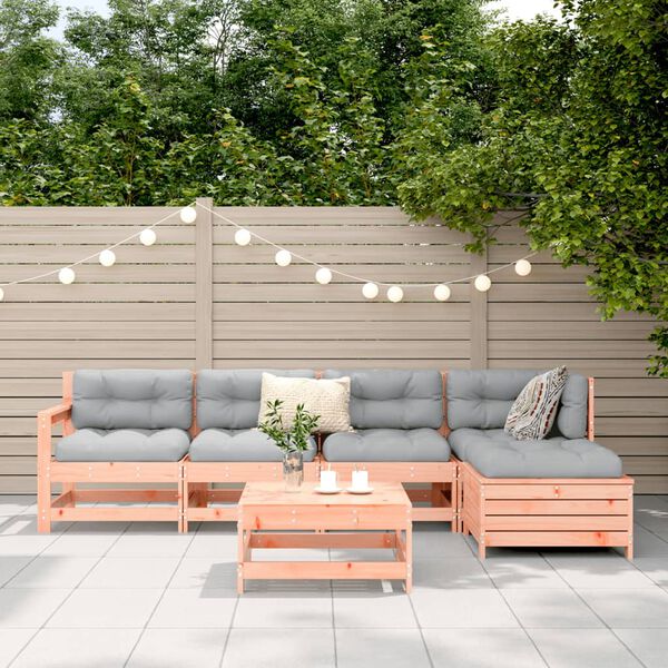 vidaXL Salon de jardin 6 pcs bois massif sapin de douglas