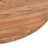 vidaXL Dessus de table rond Marron clair &Oslash;50x1,5 cm Bois ch&ecirc;ne trait&eacute;