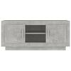 vidaXL Meuble TV gris béton 102x35x45 cm bois d'ingénierie