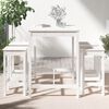vidaXL Ensemble de bar de jardin 5 pcs blanc bois massif de pin