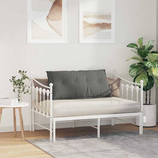 vidaXL Coussin de Dos Gris fonc&eacute; 100 x 50 cm Tissu en microfibre