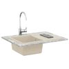 vidaXL &Eacute;vier Beige 670 x 460 mm 80% Quartz et 20% R&eacute;sine