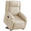 vidaXL Fauteuil inclinable &eacute;lectrique cr&egrave;me tissu
