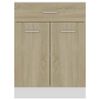 vidaXL Armoire de plancher &agrave; tiroir Ch&ecirc;ne sonoma Bois d&rsquo;ing&eacute;nierie