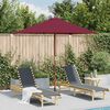 vidaXL Parasol d'extérieur avec mât en bois 150x200 cm rouge bordeaux
