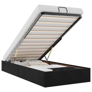 vidaXL Cadre de lit ottoman sans matelas noir 90x190 cm velours