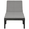 vidaXL Chaise longue avec coussin Plastique Anthracite