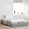 vidaXL Cadre de lit ottoman sans matelas gris clair 140x190 cm tissu
