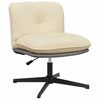 vidaXL Chaise pivotante de bureau Cr&egrave;me Tissu
