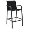 vidaXL Ensemble de bar de jardin 3 pcs Noir