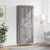 vidaXL Buffet haut Sonoma gris 69,5x34x180 cm Bois d'ing&eacute;nierie