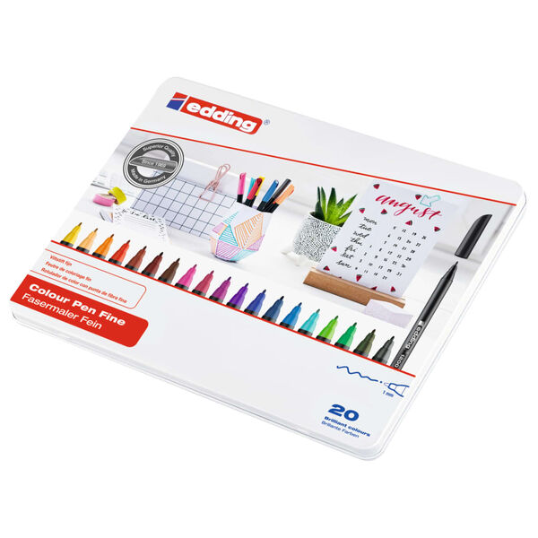 edding Feutres de coloriage fin classiques 20 pcs Multicolore 1200