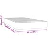 vidaXL Matelas de lit à ressorts ensachés rose 80x210x20 cm velours