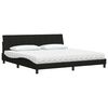 vidaXL Lit avec matelas Hanko noir 200x200 cm tissu