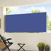 vidaXL Auvent lat&eacute;ral r&eacute;tractable de patio 120x500 cm Bleu